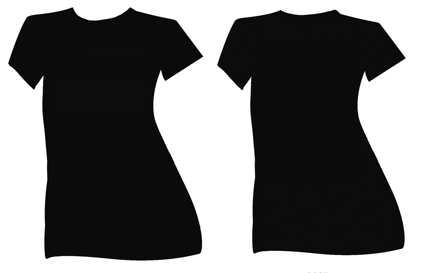 Ladies T Shirt Template.