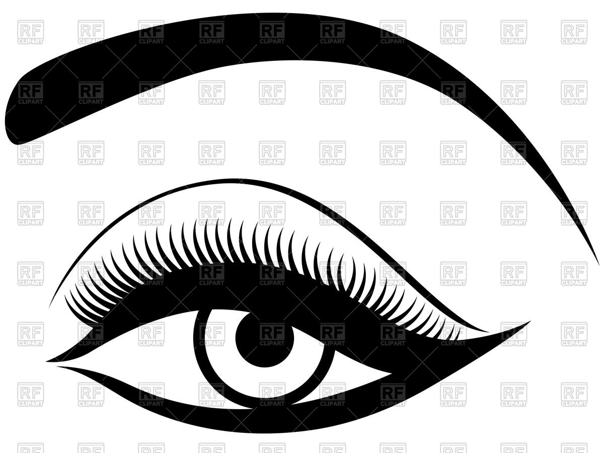 Eyes With Eyelashes Clipart.