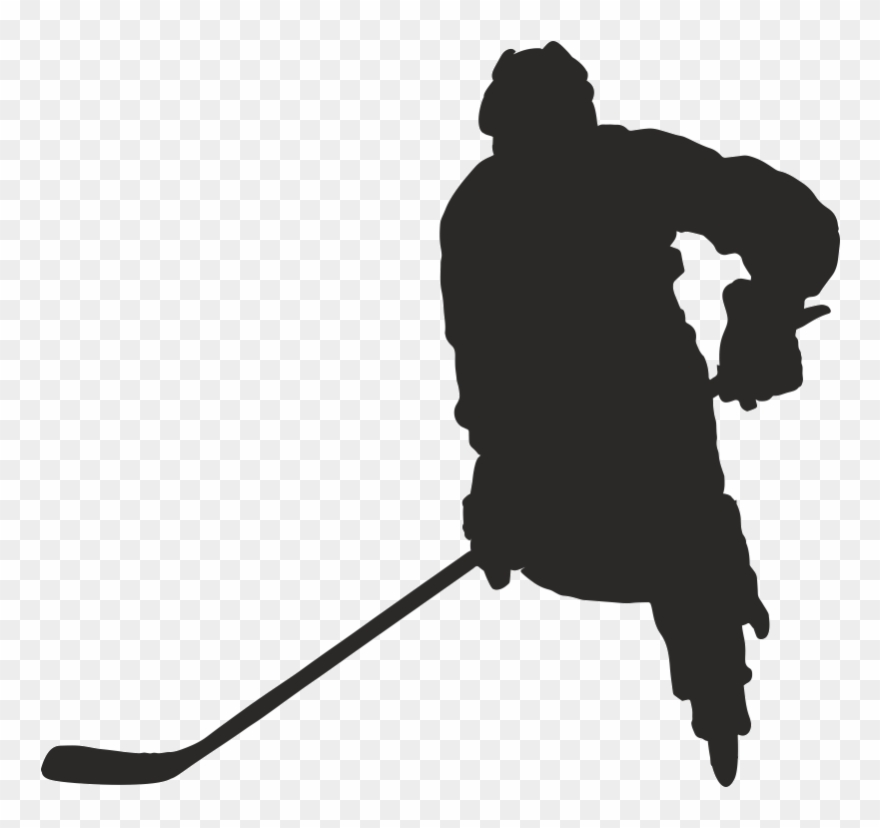 Female Ice Hockey Silhouette.