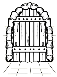 Wooden Door Clipart.