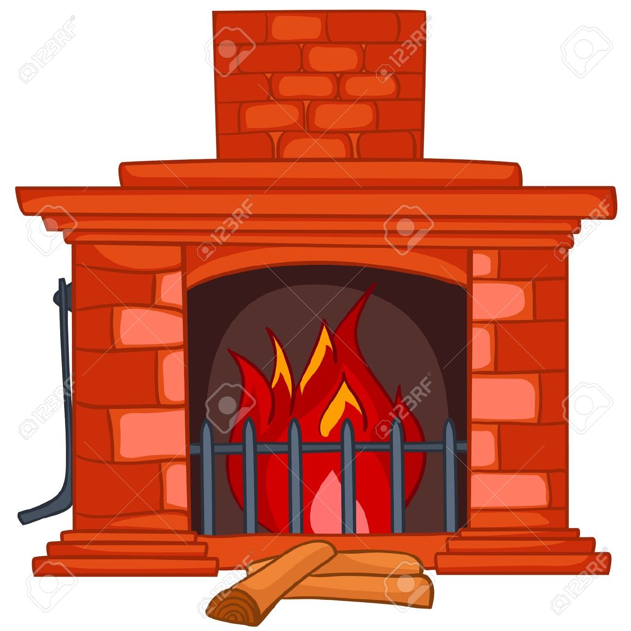 Cartoon Home Fireplace Royalty Free Cliparts, Vectors, And Stock.