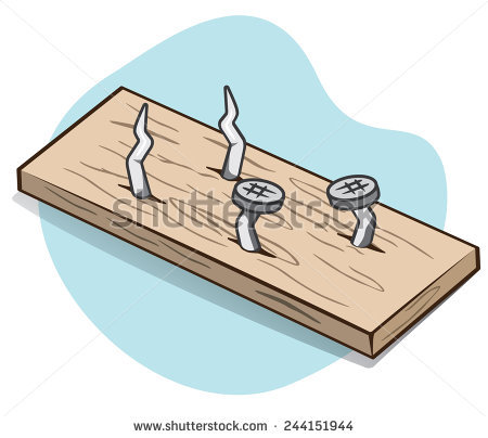 Wood Nail Stock Images, Royalty.