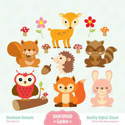 Woodland animal clip art free.