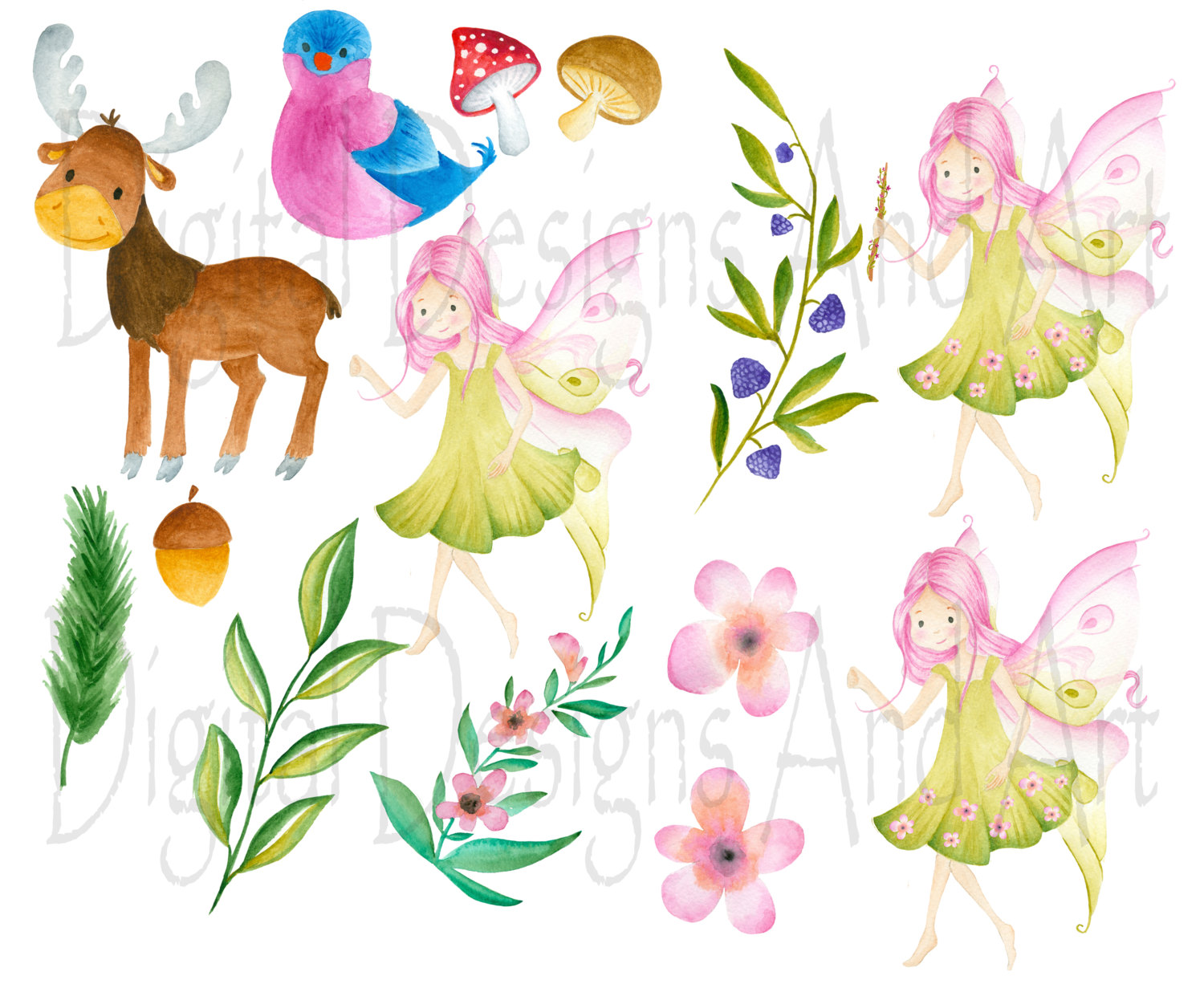 Woodland Fairy Clipart.