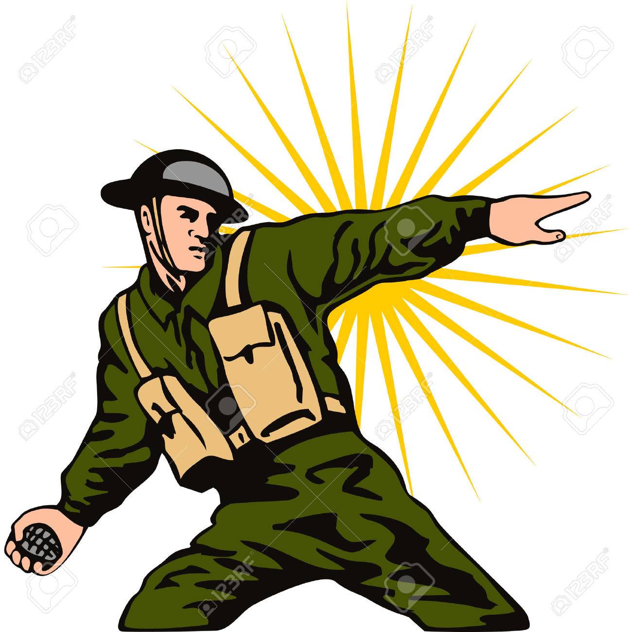 World War 2 Soldier Clipart.