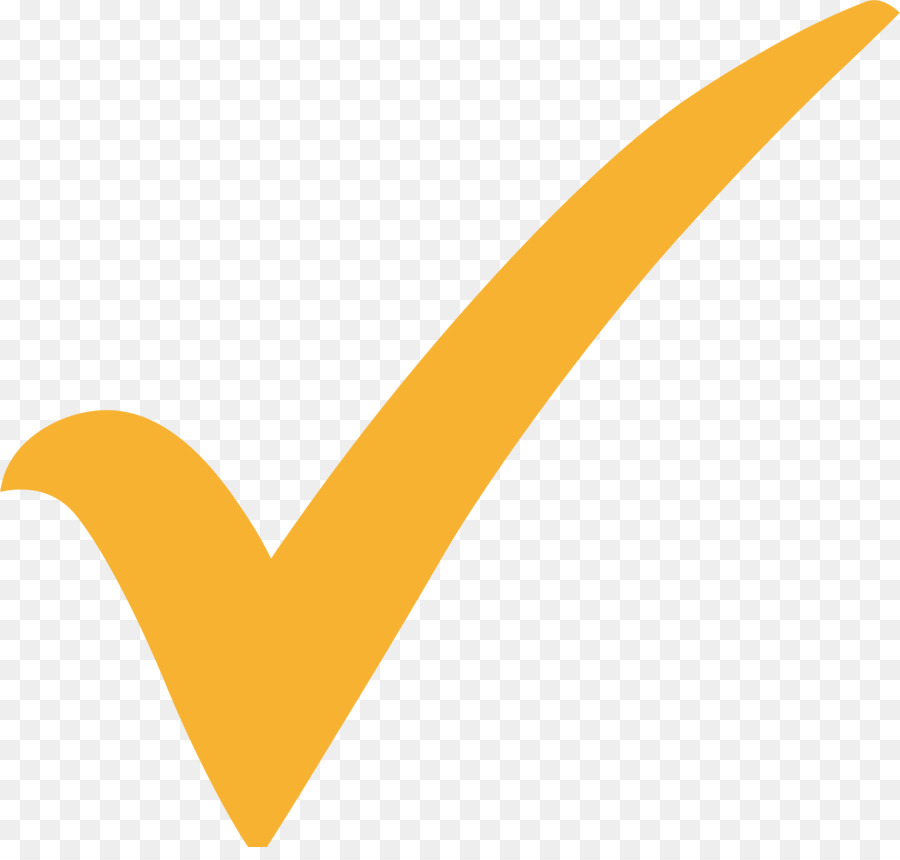 Yellow Check Mark png download.