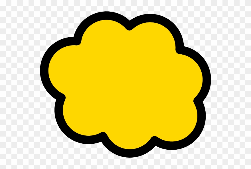 Yellow Cloud Vector Png Clipart (#191189).