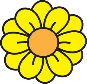 Yellow Flower clipart #3.