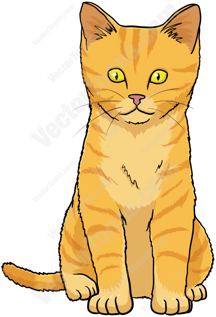 Sitting Kitten Clipart.