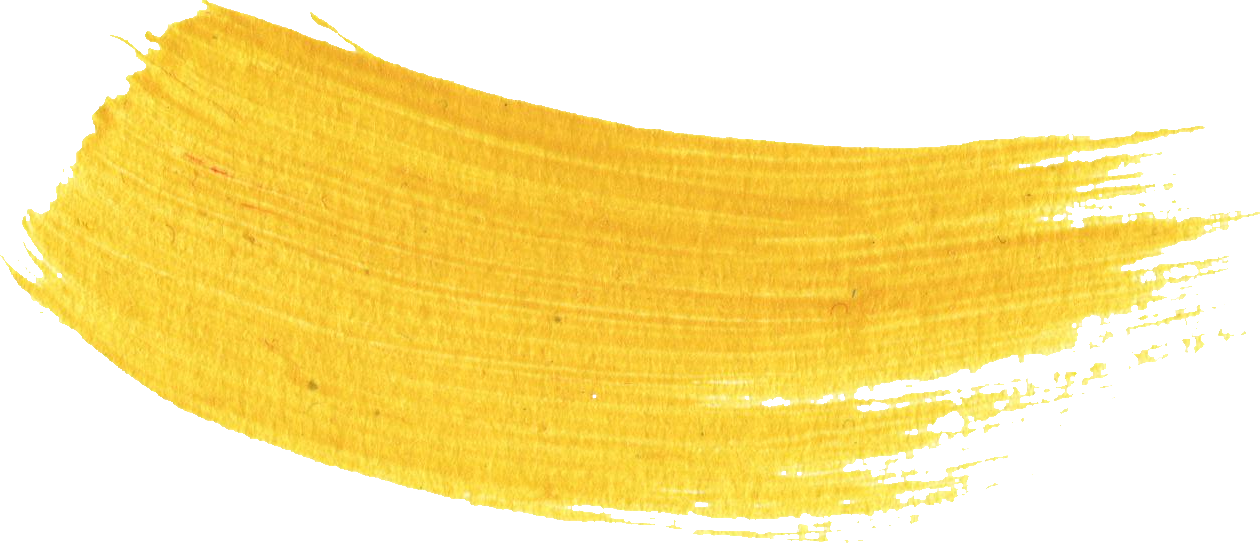 11 Yellow Paint Brush Strokes (PNG Transparent).