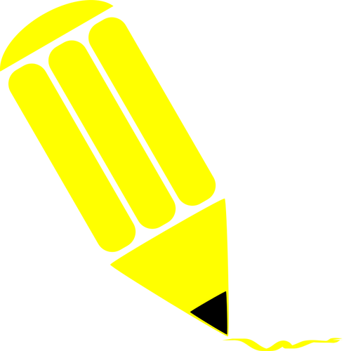 Yellow pencil clip art.