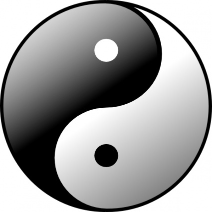 Yin Yang clip art Free Vector.