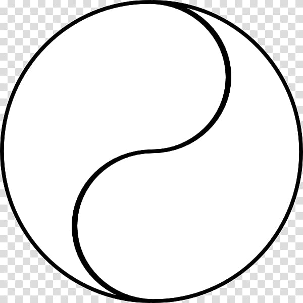 Yin and yang Line art , yin yang transparent background PNG.