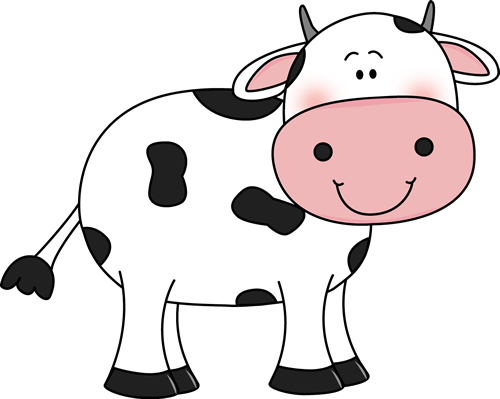 Young cow clipart.