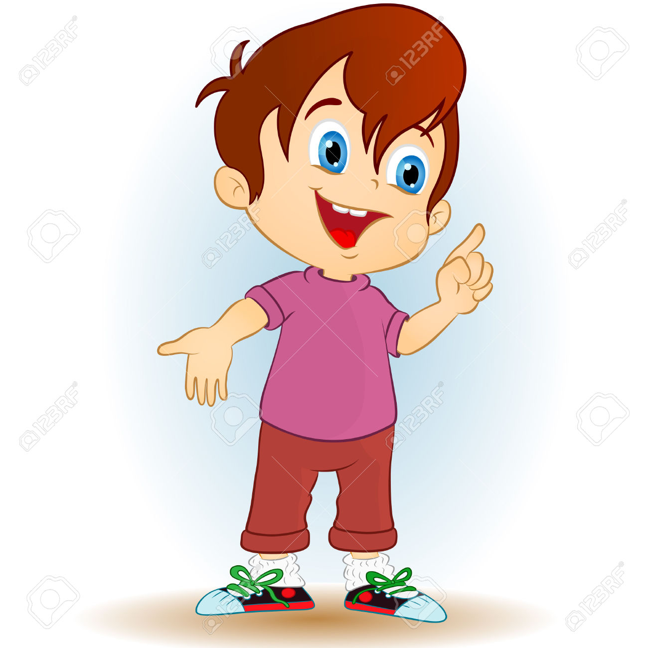 Young Boy On A White Background Royalty Free Cliparts, Vectors.