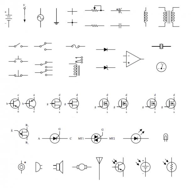 Print Map Quiz: Simbología (electrónica - simbologia)