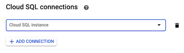 Add Cloud SQL connection