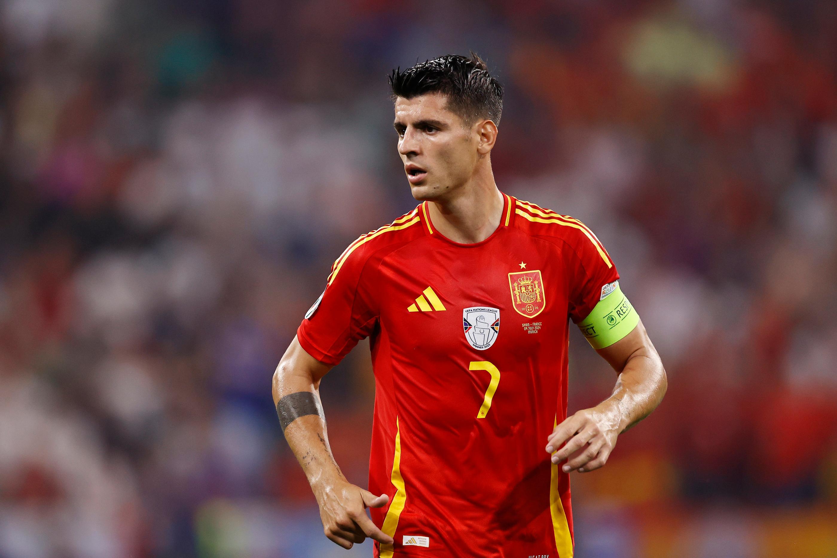 Alvaro Morata est le capitaine de la sélection espagnole, championne d'Europe en titre. Icon Sport/Maurice van Steen