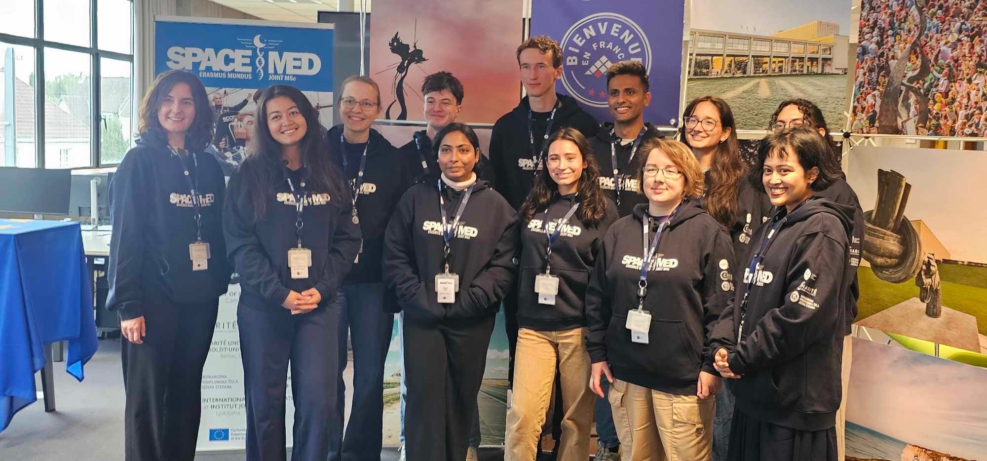 La première promotion du Master SpaceMed à Caen est composée de 12 étudiants venus de presque tous les continents, qui vont se forger un bagage de niche dans l’étude de la physiologie humaine à l’épreuve d’environnements extrêmes. ©Université de Caen