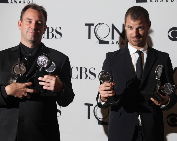 Trey Parker & Matt Stone in the Press Room at The 65th Annual Tony Awards in New York Photo