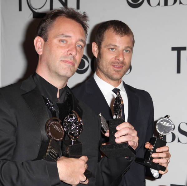 Trey Parker & Matt Stone in the Press Room at The 65th Annual Tony Awards in New York Photo