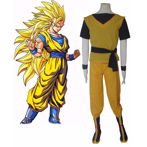 Dragon Ball Z Super Saiyan Son Goku KongFu Uniform Cosplay Costume ...