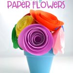 Pretty Paper Flower topiary home decor craft idea