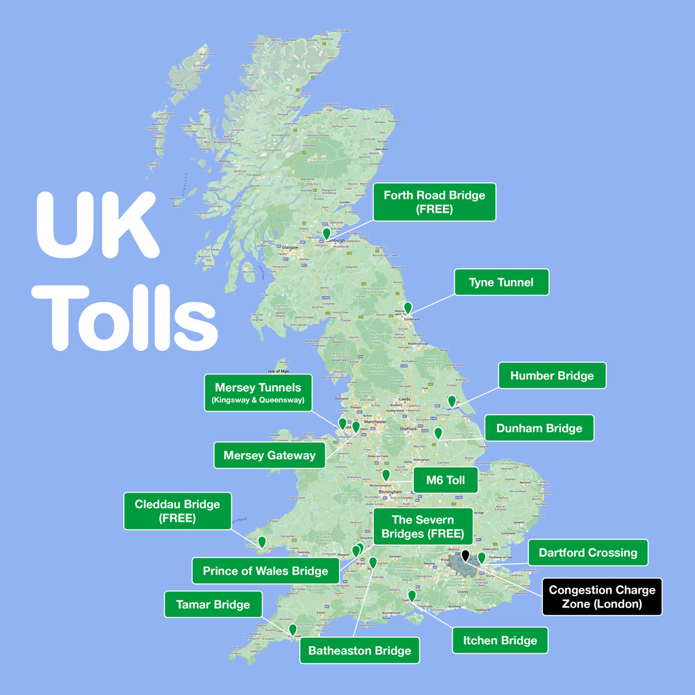 A guide to tolls in the UK: With map