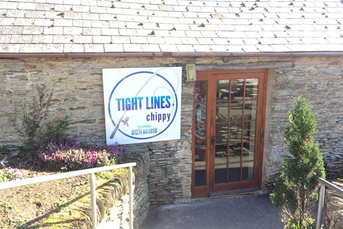 Tight Lines Chippy at Stowaways Restaurant, one of the best fish and chips in Devon