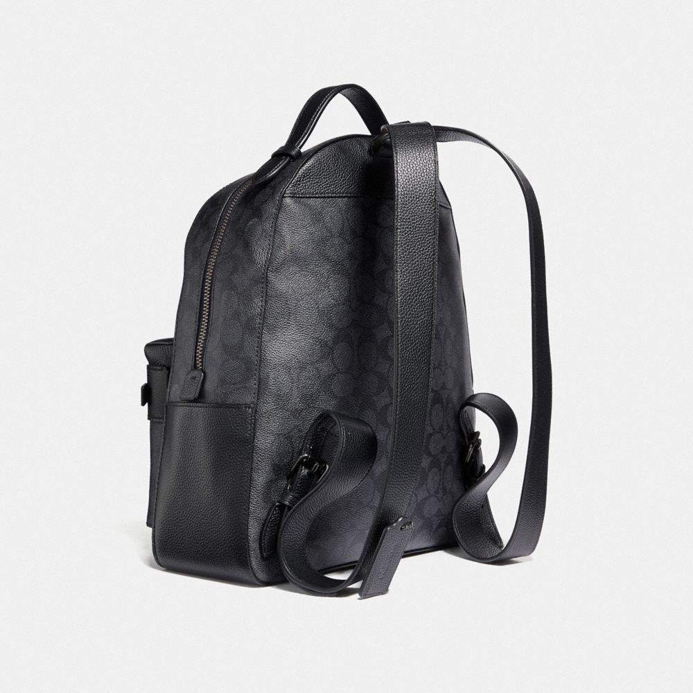 Campus Backpack In Signature Canvas With Star Applique And Snakeskin Detail