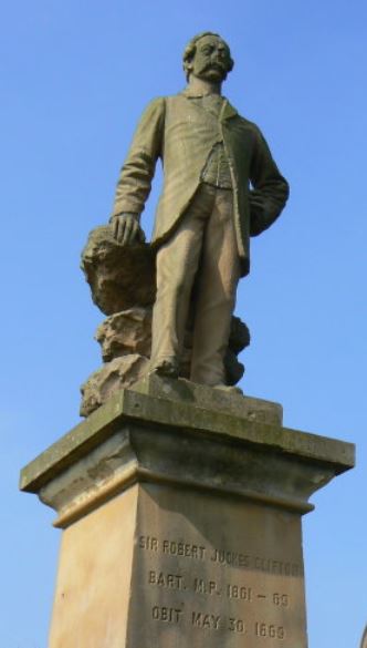 Sir Robert Juckes Clifton, 9th Baronet, statue