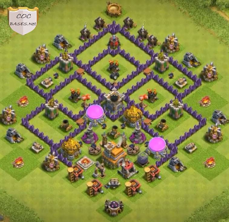 Anti Dragons Town Hall 07 War layout link