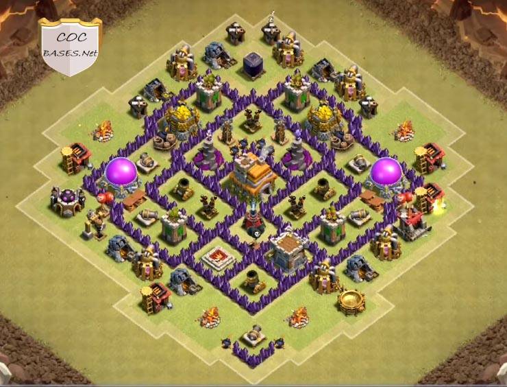 Best TH7 War Base Anti 3 Star