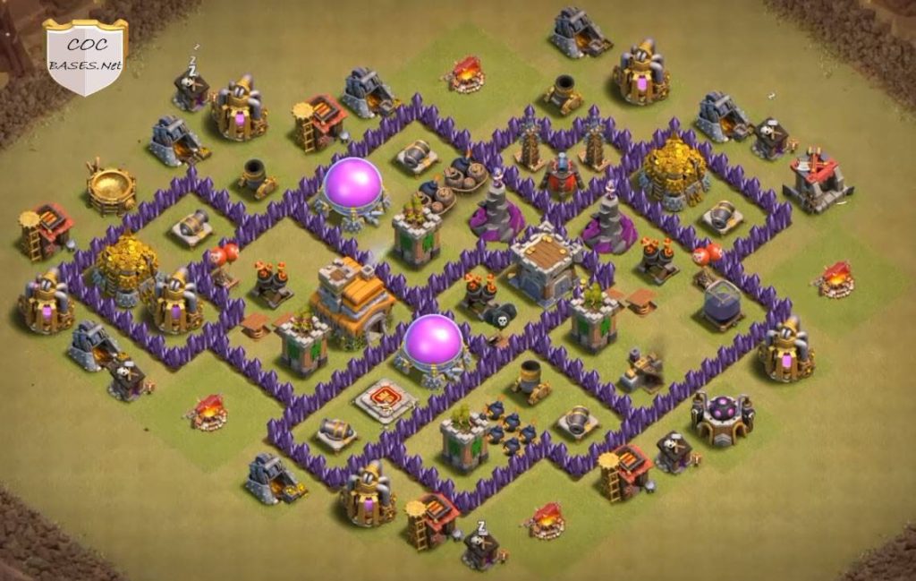 Best Town Hall 7 War Base Anti Dragons