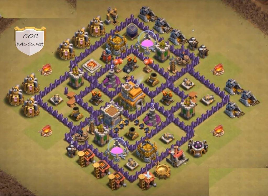 Town Hall 7 War layout Anti 3 Star