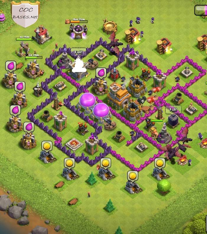 clash of clans level 7 loot protection layout design link