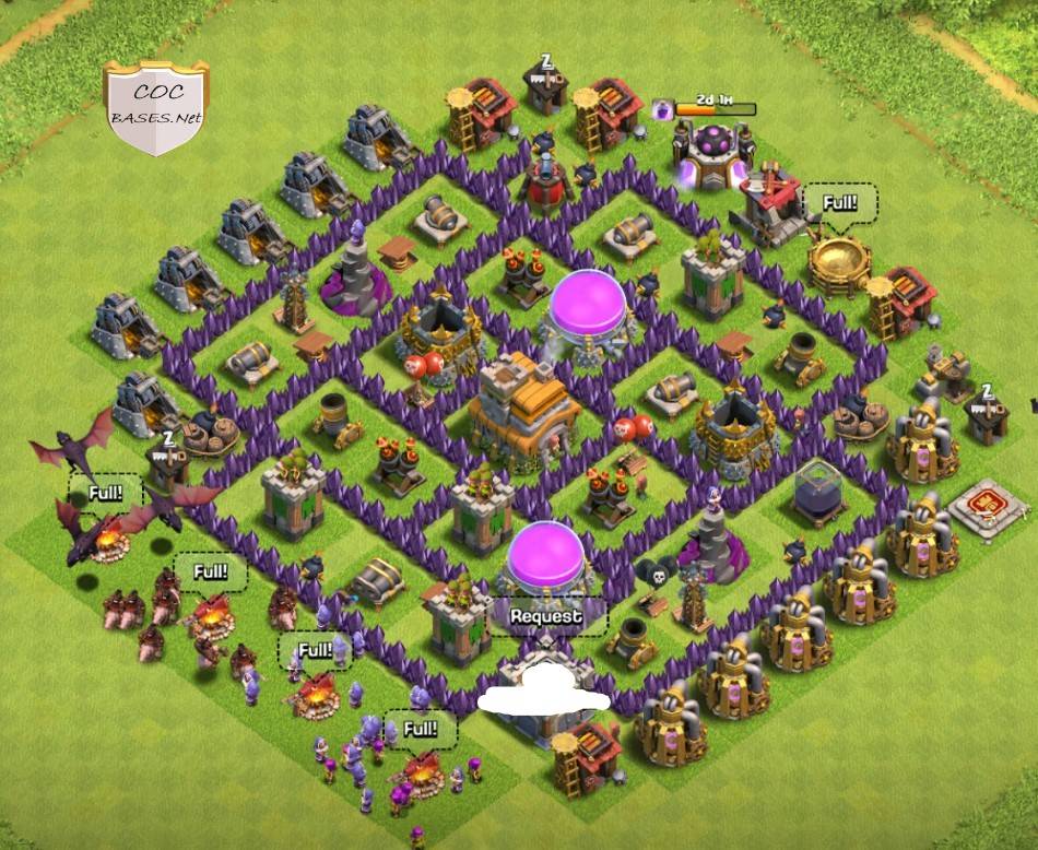 coc th7 base copy link anti 2 stars