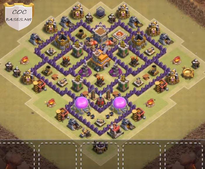 new town hall 07 base anti 3 star