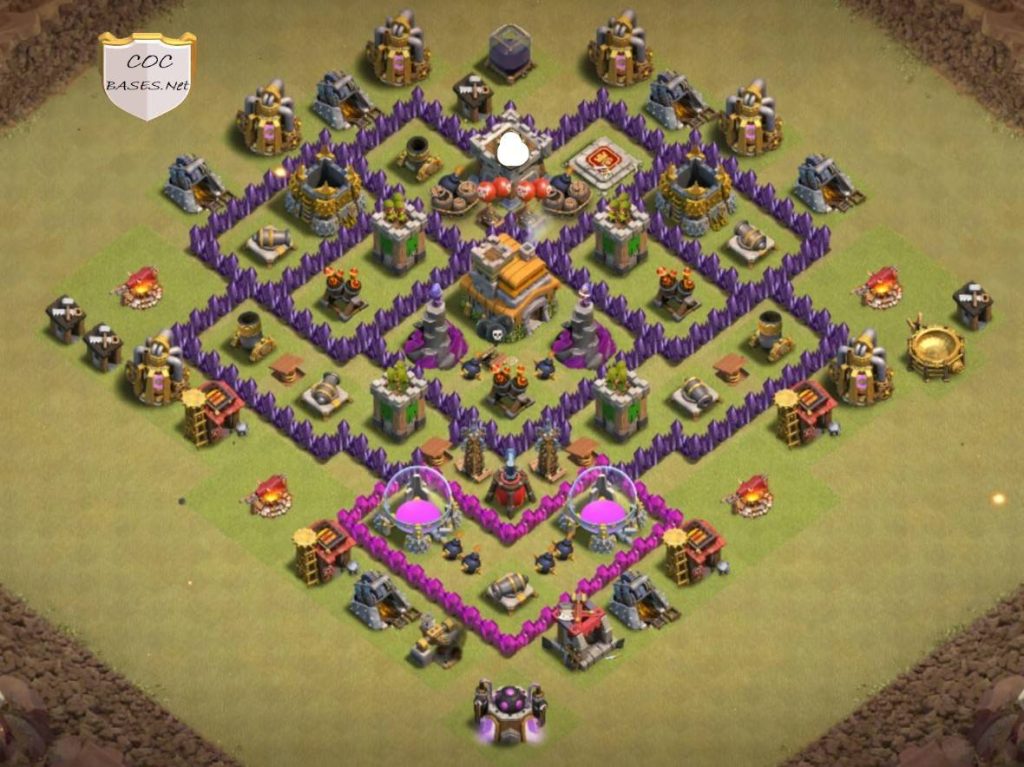 th7 war base anti zap dragon