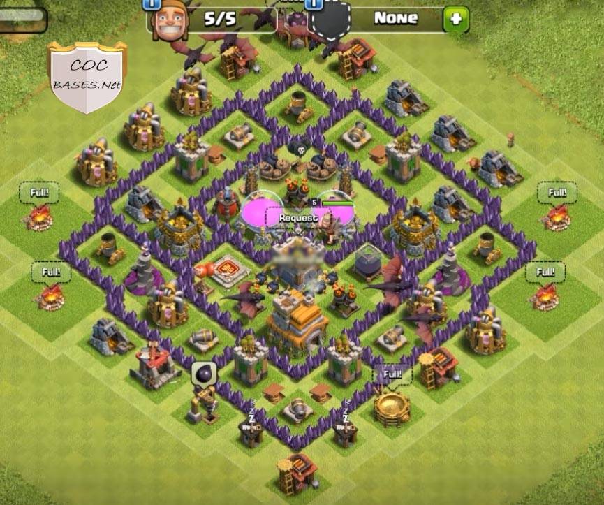 town hall 07 base farming copy link design