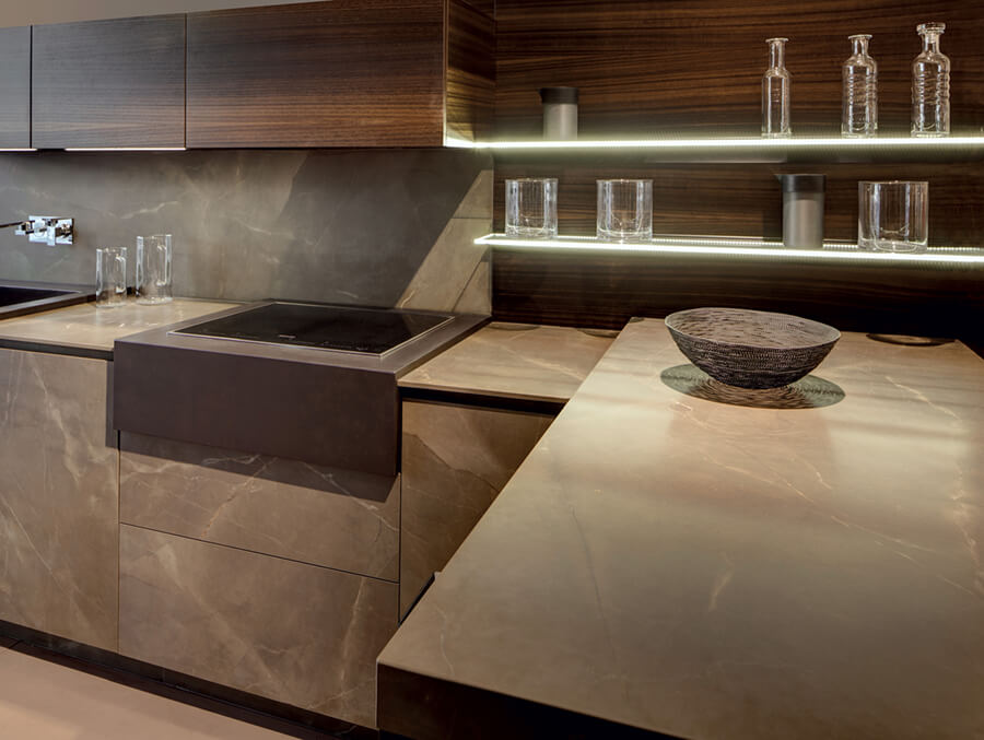 Neolith, material ideal para cocinas con diferentes texturas