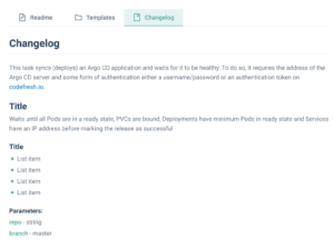 Changelog for Argo Workflow Templates