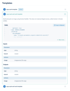 Argo Workflows template task groupings