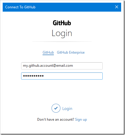 Logging into your GitHub account.