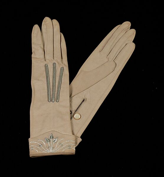 Gloves, Cotton, silk, German 