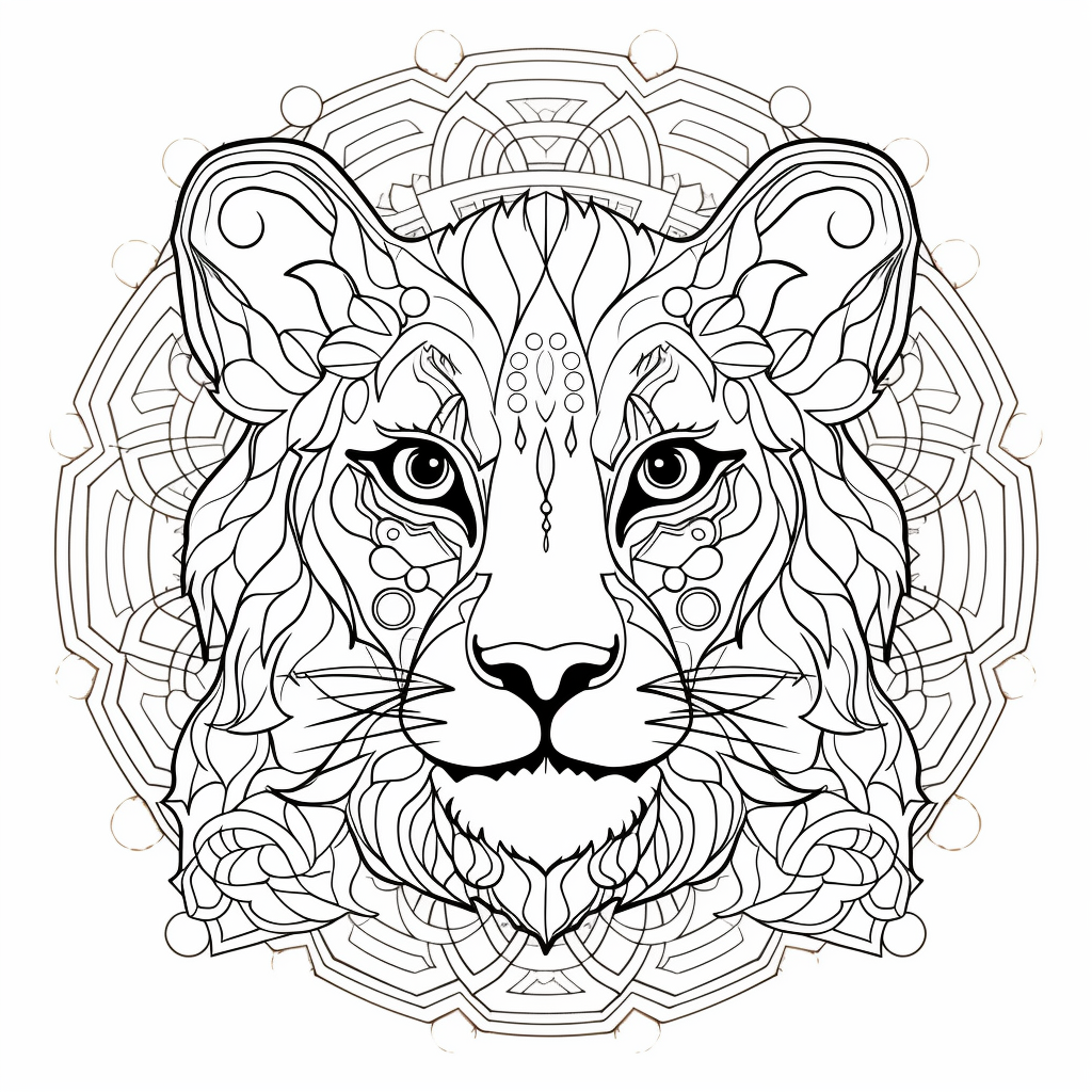 Adorable Lion Cub Coloring Page - Coloring Page