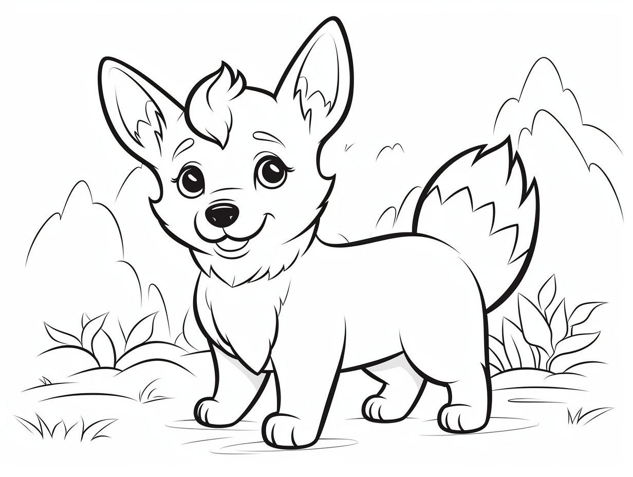 Pembroke Welsh Corgi Picture To Color - Coloring Page