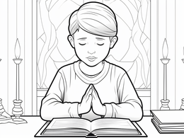 Easy Prayer Coloring Page - Coloring Page