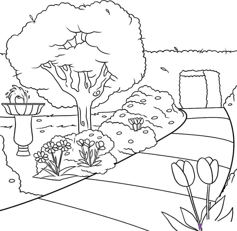 Beau Jardin coloring page