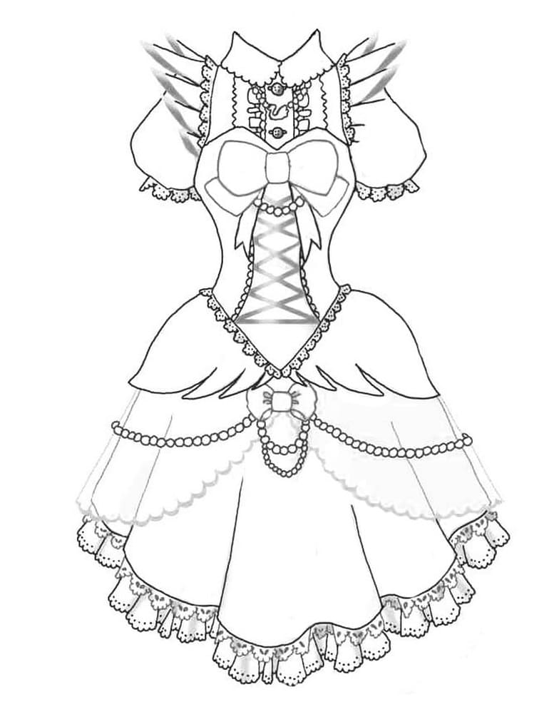 Dessin Gratuit de Belle Robe coloring page